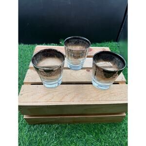 Set of 3 Dorothy Thorpe MCM Embossed Ombré Highball Glasses – 4” Tall